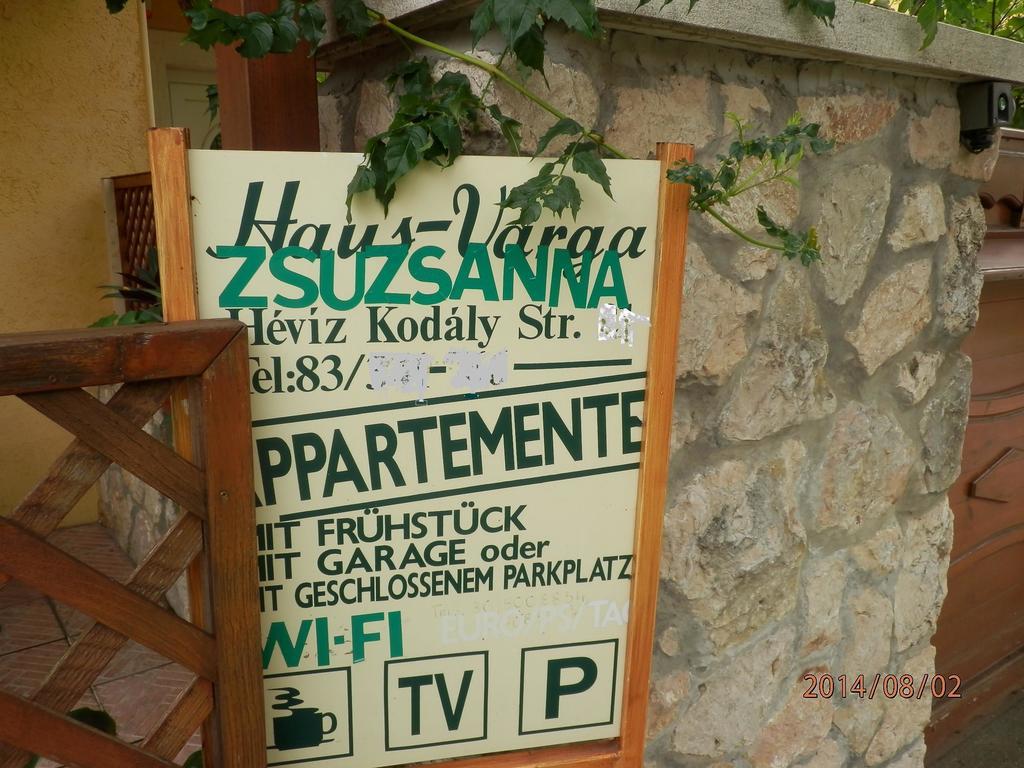 Zsuzsanna Haz Hotel Hévíz Kamer foto